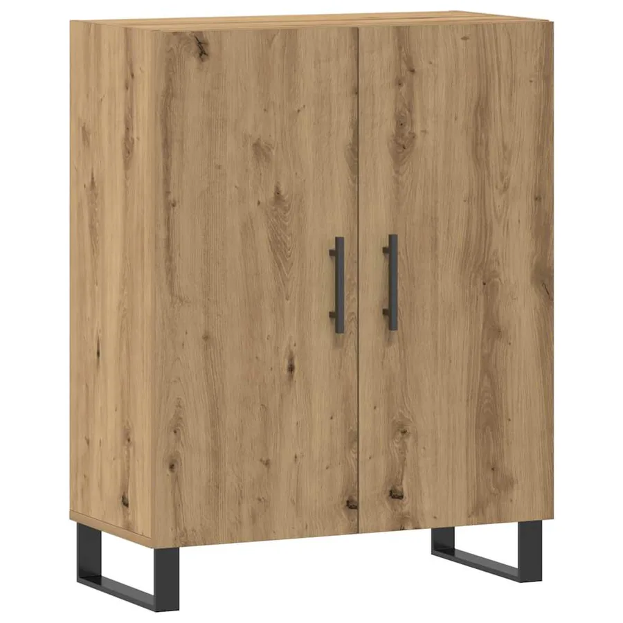 Buffet chêne artisanal 69,5x34x90 cm bois d'ingénierie - 2