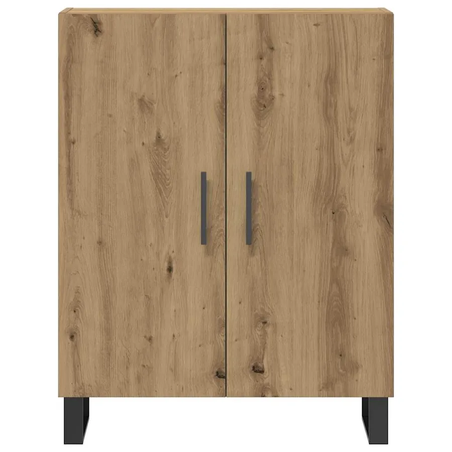 Buffet chêne artisanal 69,5x34x90 cm bois d'ingénierie - 4