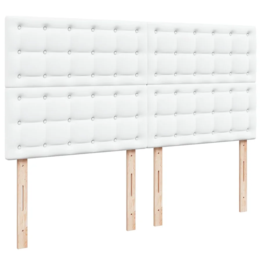 Cadre de lit ottoman avec matelas blanc 200x200 cm similicuir - 10