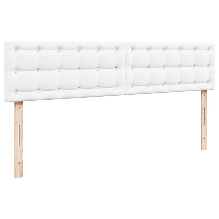 Cadre de lit ottoman avec matelas blanc 200x200 cm similicuir - 9