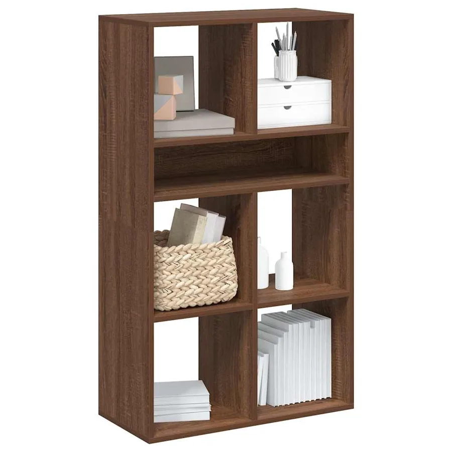 Bibliothèque chêne marron 66x31x112 cm bois d'ingénierie