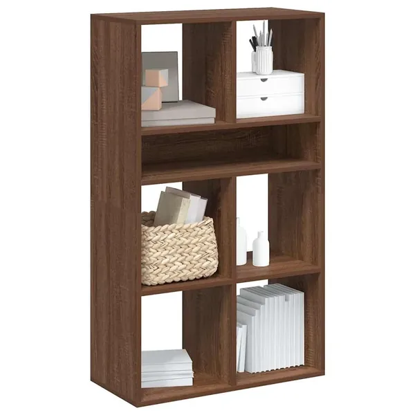 Bibliothèque chêne marron 66x31x112 cm bois d'ingénierie