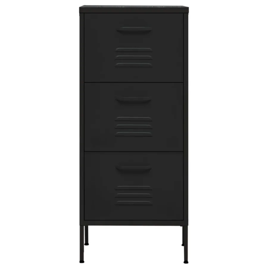 Armoire de rangement Noir 42,5x35x101,5 cm Acier - 3