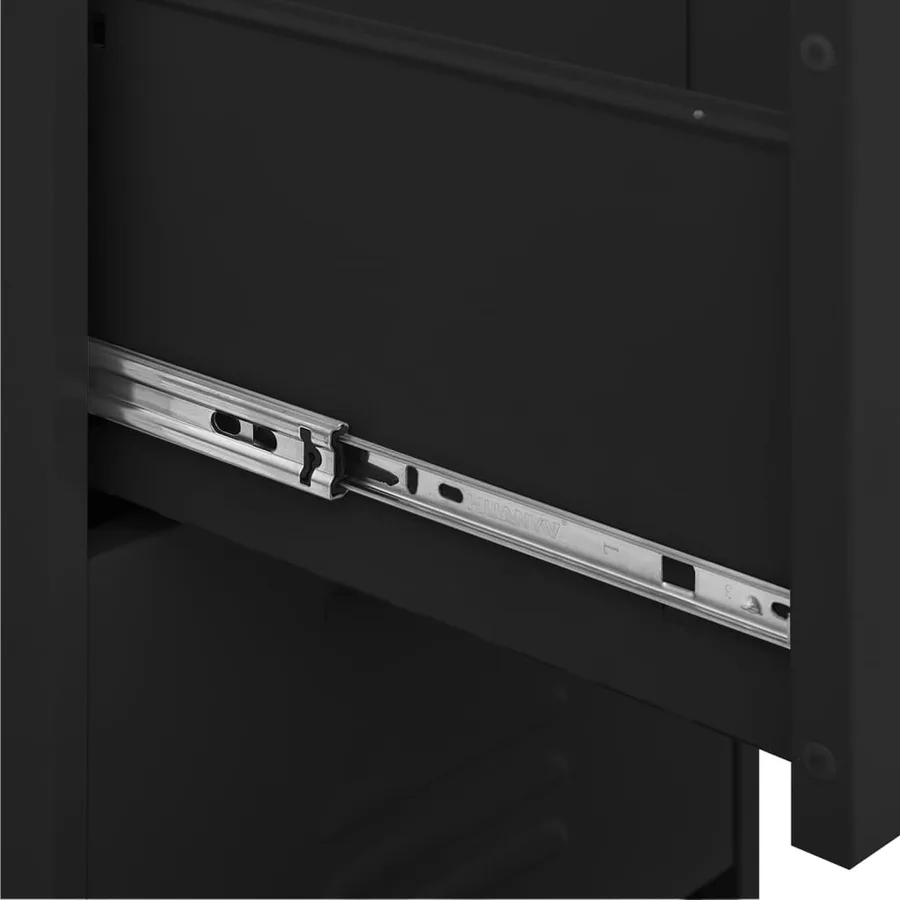 Armoire de rangement Noir 42,5x35x101,5 cm Acier - 9