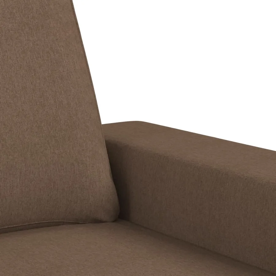 Ensemble de canapés 3 pcs marron tissu - 6