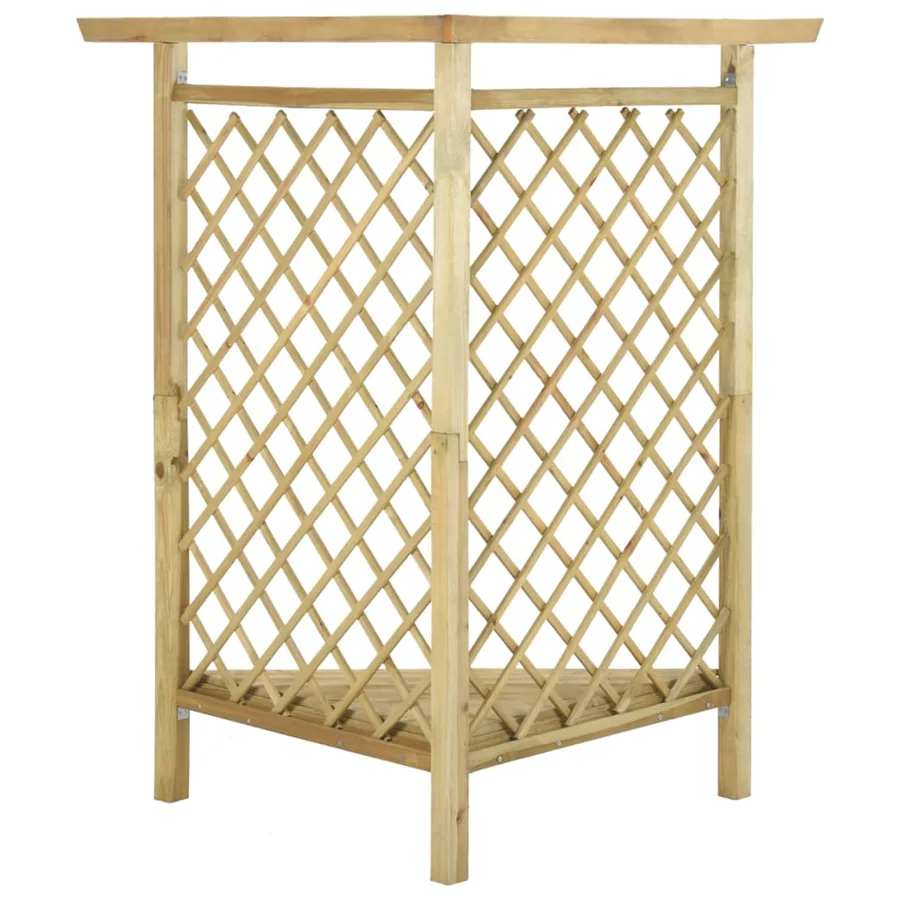 Pergola d'angle avec banc 166x81x174 cm Bois de pin imprégné - 4