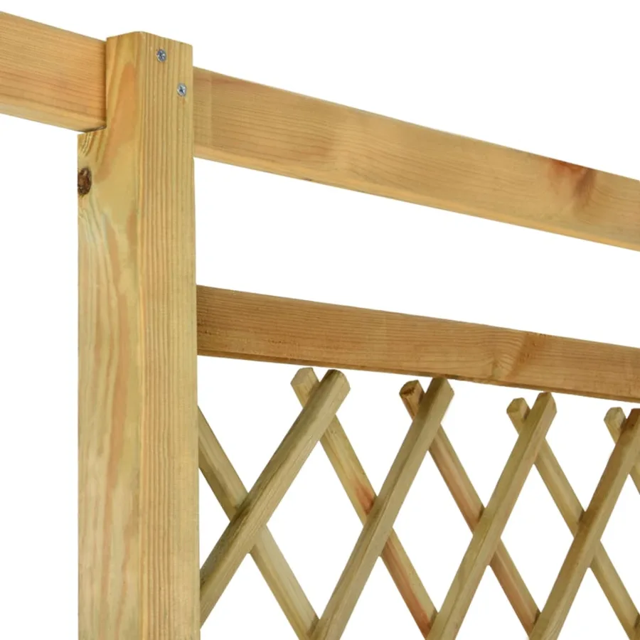 Corner Pergola with Bench 166x81x174 cm Impregnated Pine Wood - 5