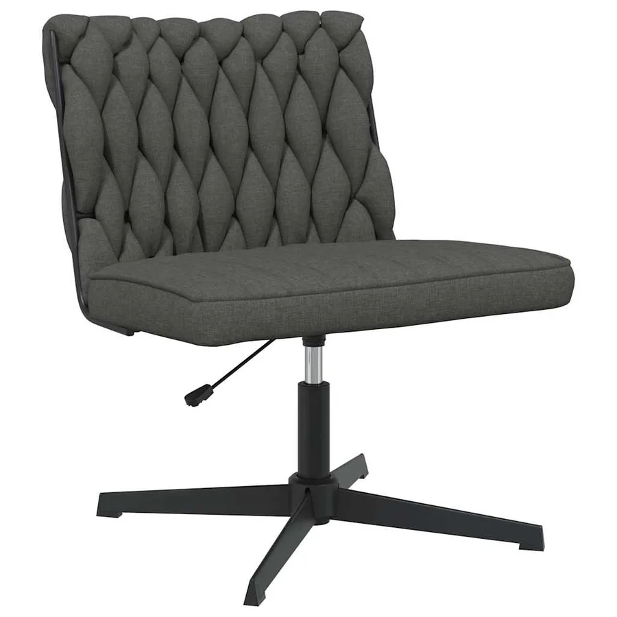 Chaise pivotante de bureau Gris foncé Tissu - 2