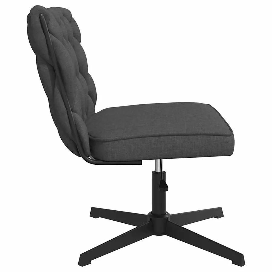 Chaise pivotante de bureau Gris foncé Tissu - 5