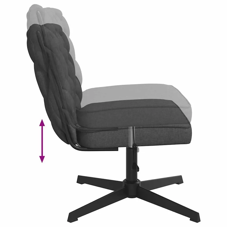 Chaise pivotante de bureau Gris foncé Tissu - 7