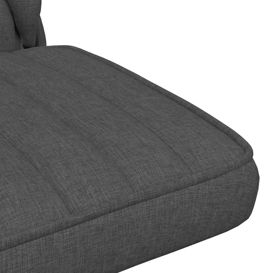 Chaise pivotante de bureau Gris foncé Tissu - 8