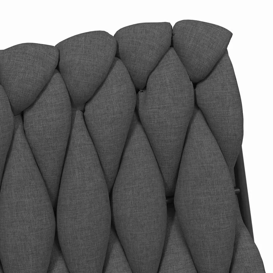 Chaise pivotante de bureau Gris foncé Tissu - 9