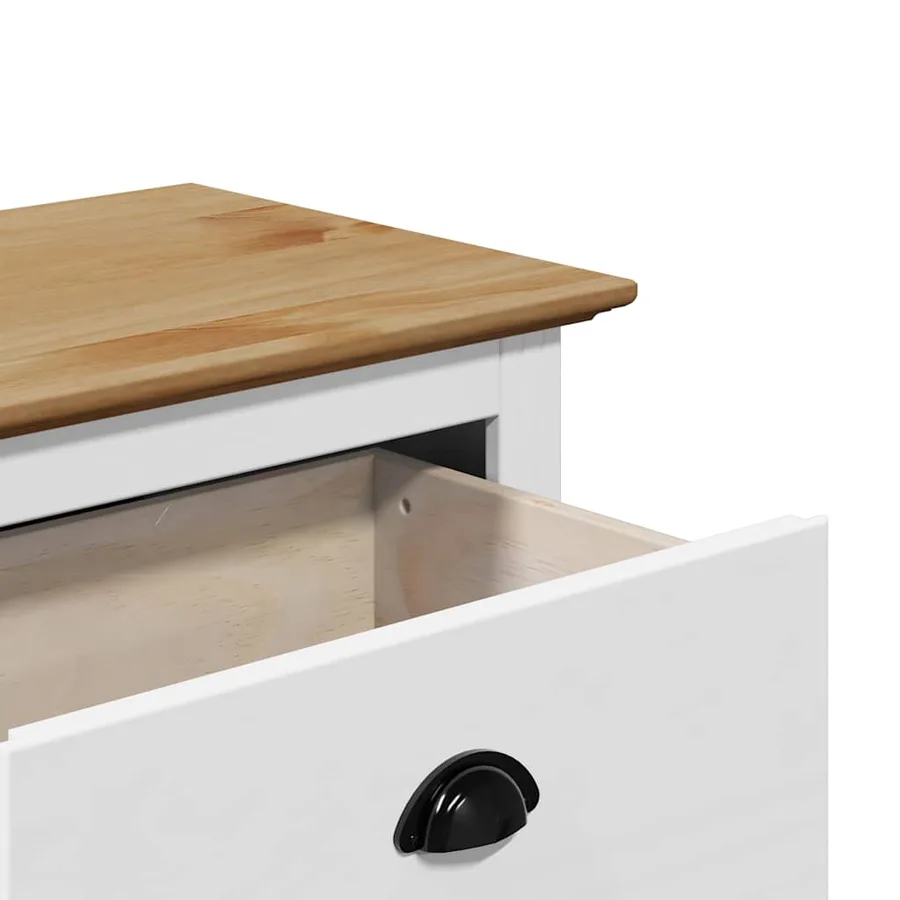 Banc de couloir BODO blanc et marron 114x40x45 cm - 8
