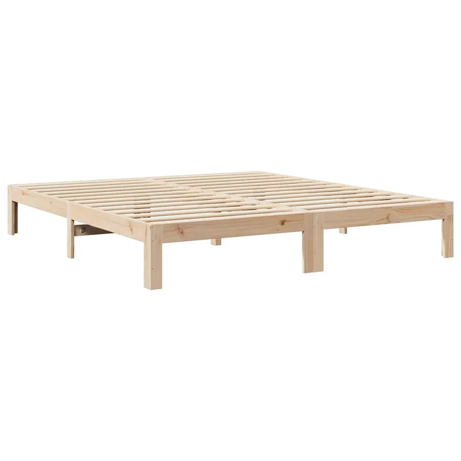 Cadre de lit sans matelas 160x200 cm bois massif de pin - 3