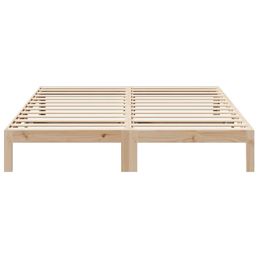 Cadre de lit sans matelas 160x200 cm bois massif de pin - 5