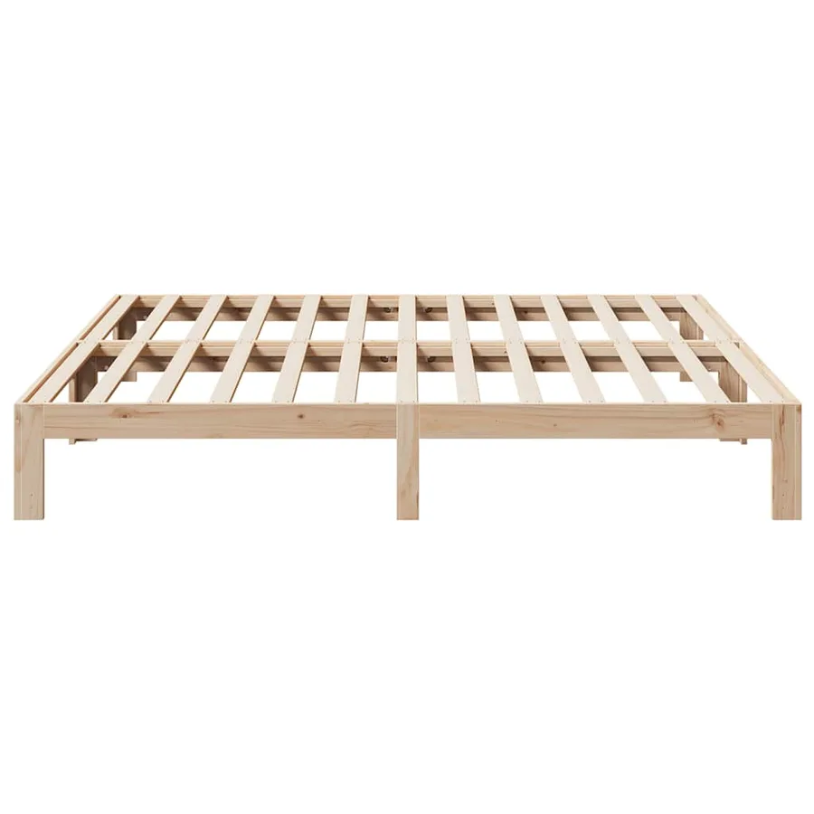Cadre de lit sans matelas 160x200 cm bois massif de pin - 6