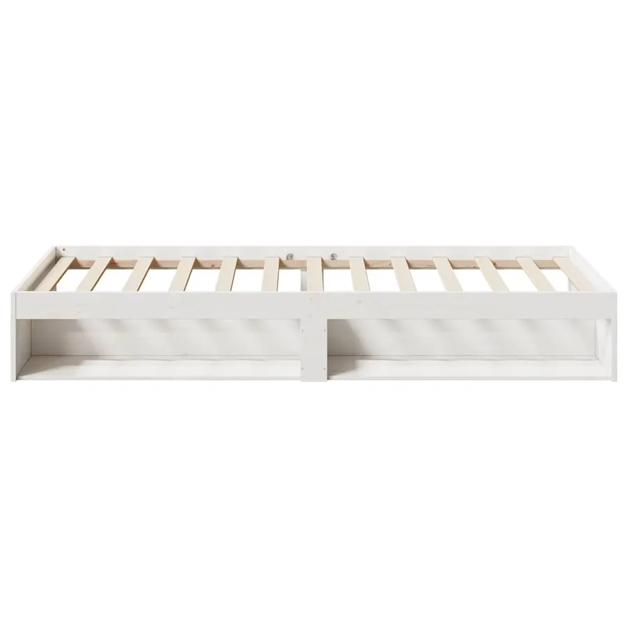 Lit de jour sans matelas blanc 90x190 cm bois de pin massif - 6