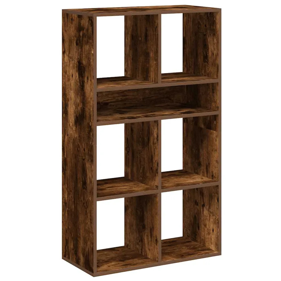 Bibliothèque chêne fumé 66x31x112 cm bois d'ingénierie - 2