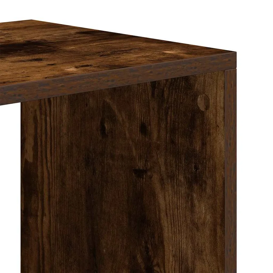 Bibliothèque chêne fumé 66x31x112 cm bois d'ingénierie - 7