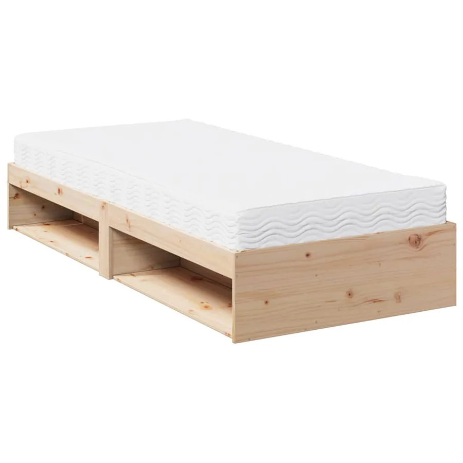 Lit de jour avec matelas 90x190 cm bois de pin massif - 5