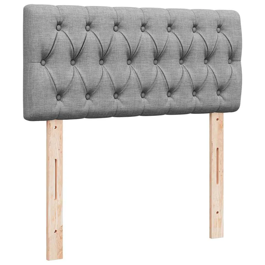 Lit ottoman avec matelas et LED Gris clair 80x200cm tissu - 10
