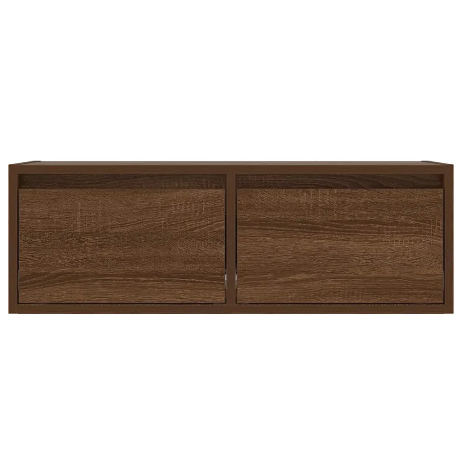 Meuble TV avec lumières LED chêne marron 75x35,5x25 cm - 7