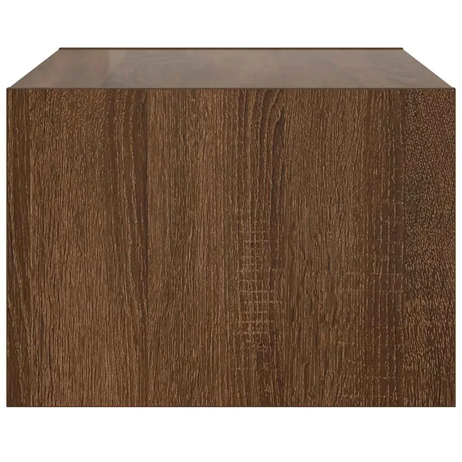 Meuble TV avec lumières LED chêne marron 75x35,5x25 cm - 8
