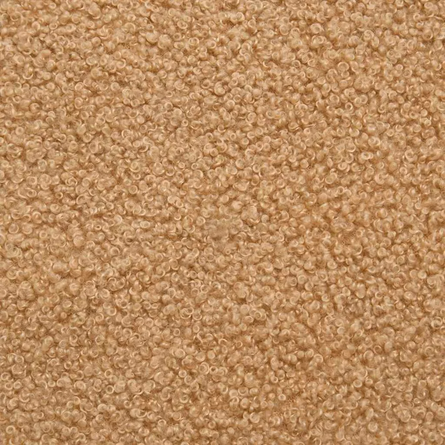 Chaise pivotante de bureau beige bouclé comme de la laine tissu - 11