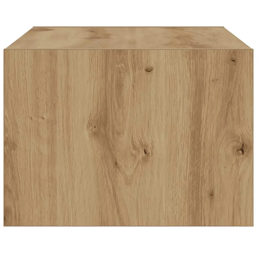 Meuble TV avec lumières LED chêne artisanal 75x35,5x25 cm - 8