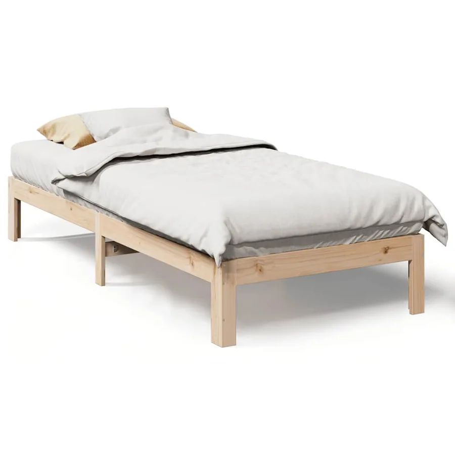 Cadre de lit sans matelas 90x200 cm bois de pin massif - 2