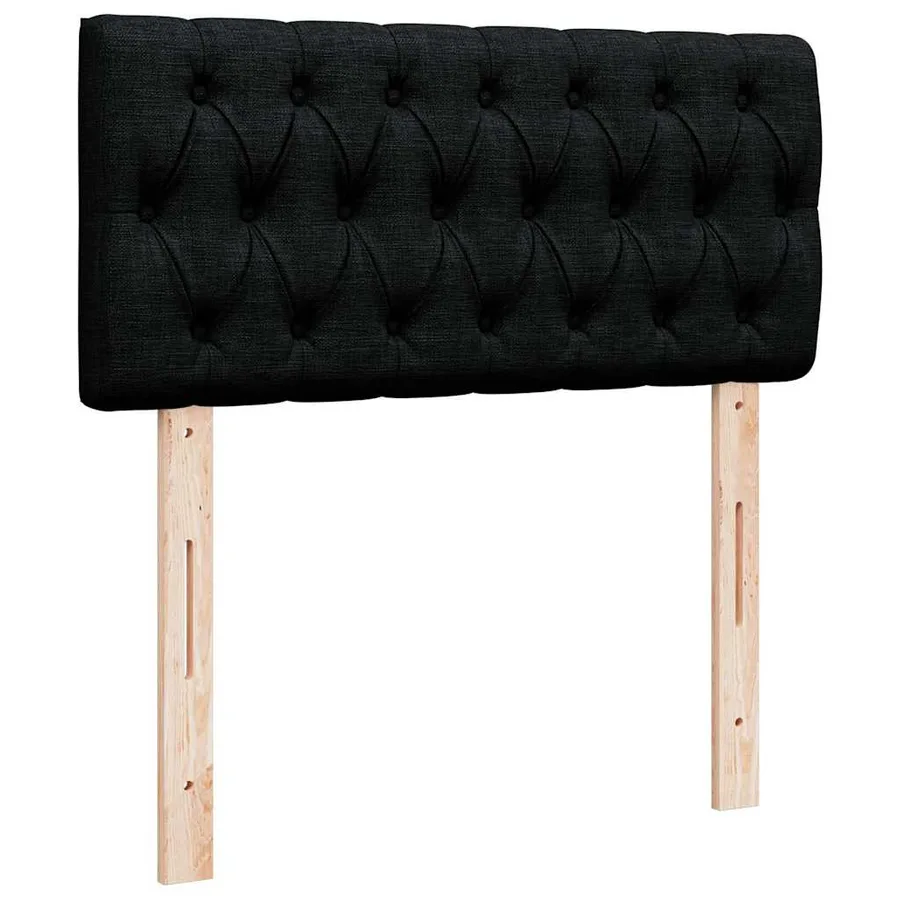 Cadre de lit ottoman avec matelas noir 90x190 cm tissu - 9