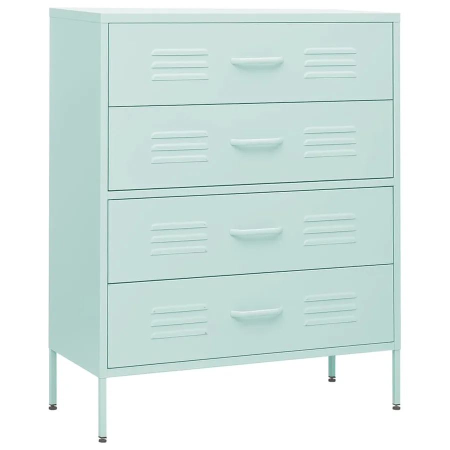 Commode Vert menthe 80x35x101,5 cm Acier - 2