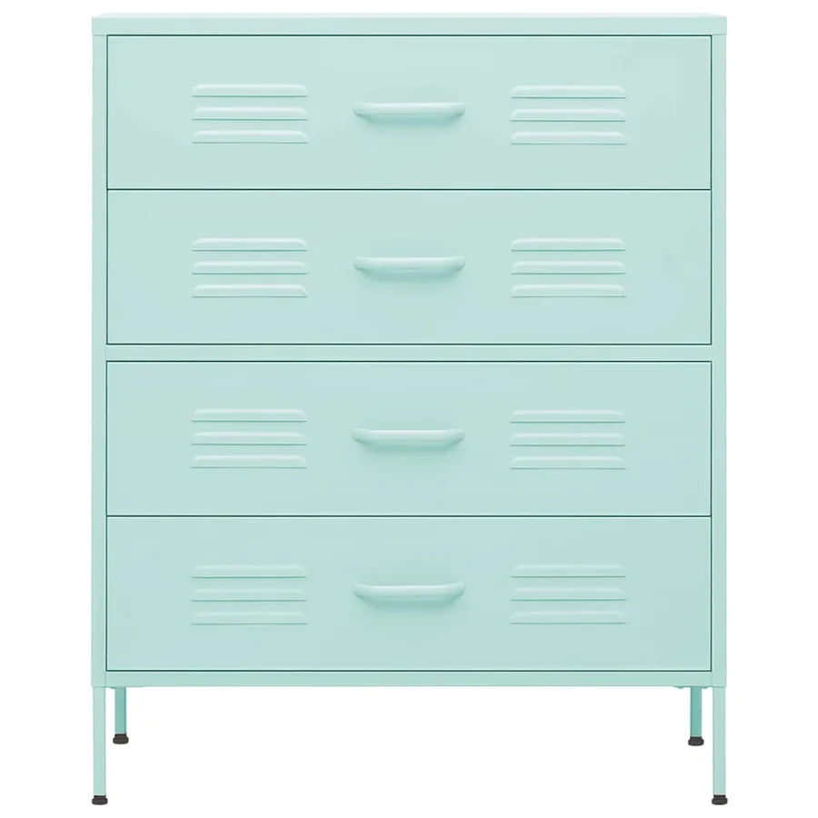 Commode Vert menthe 80x35x101,5 cm Acier - 3