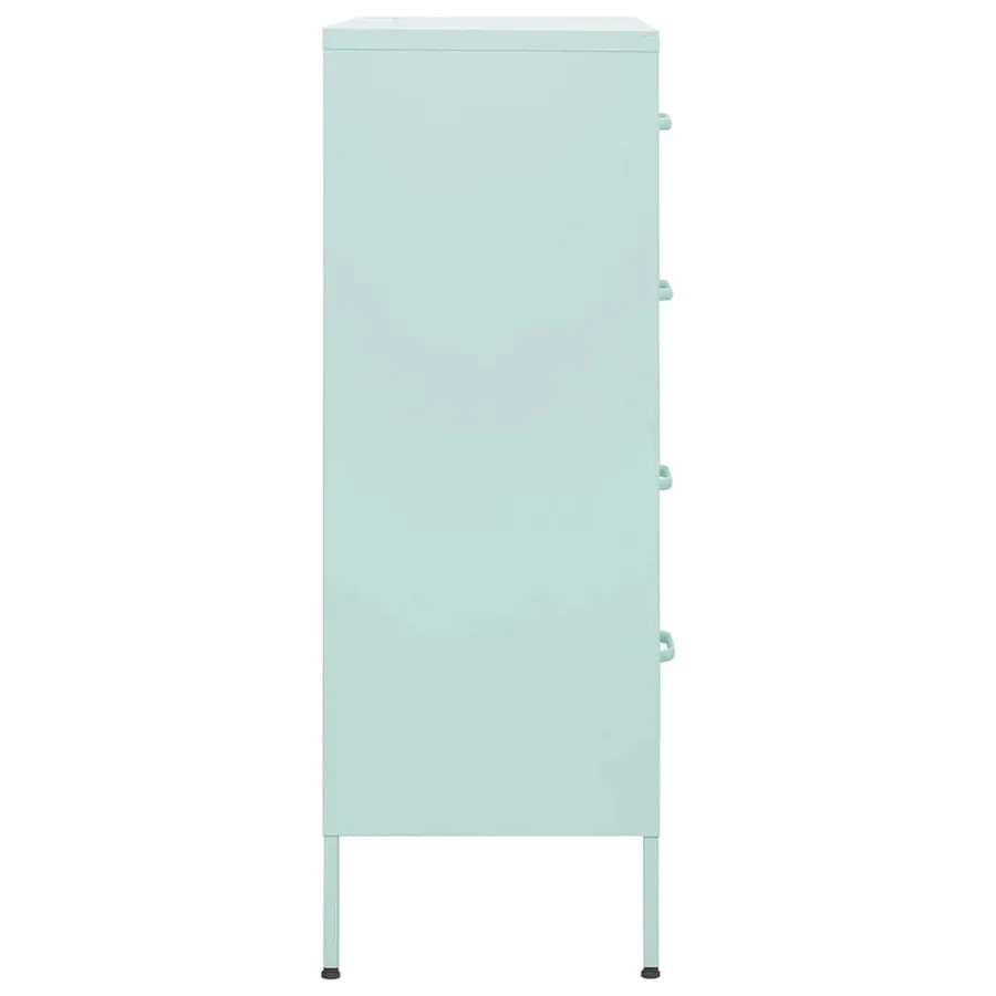 Commode Vert menthe 80x35x101,5 cm Acier - 4