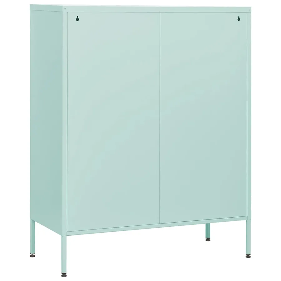 Commode Vert menthe 80x35x101,5 cm Acier - 5