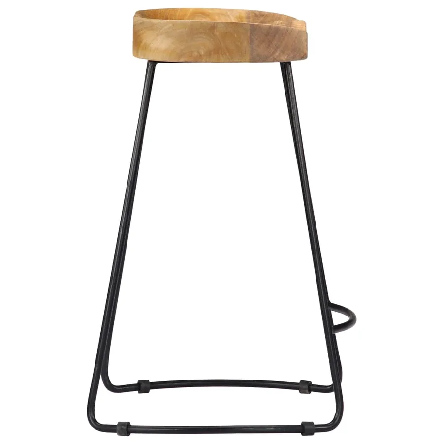 Tabourets de bar Gavin lot de 2 bois de manguier massif - 5