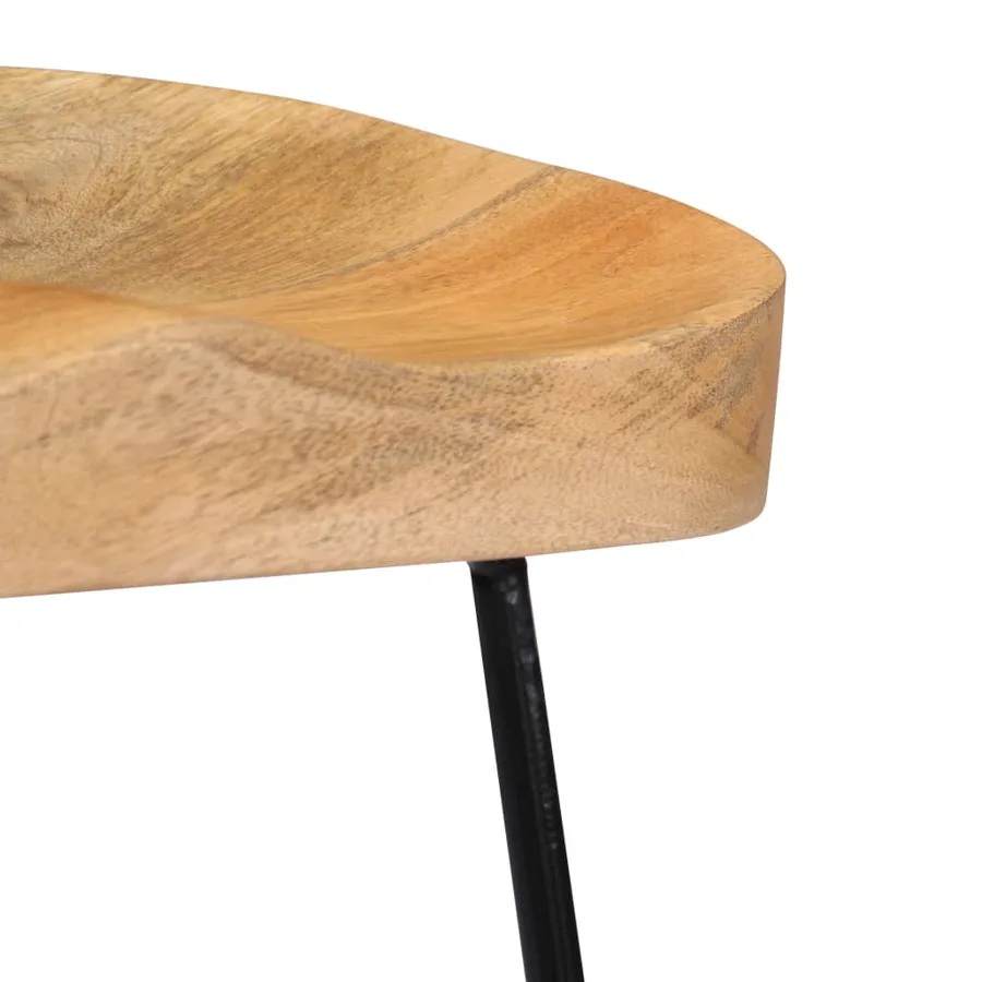 Tabourets de bar Gavin lot de 2 bois de manguier massif - 6