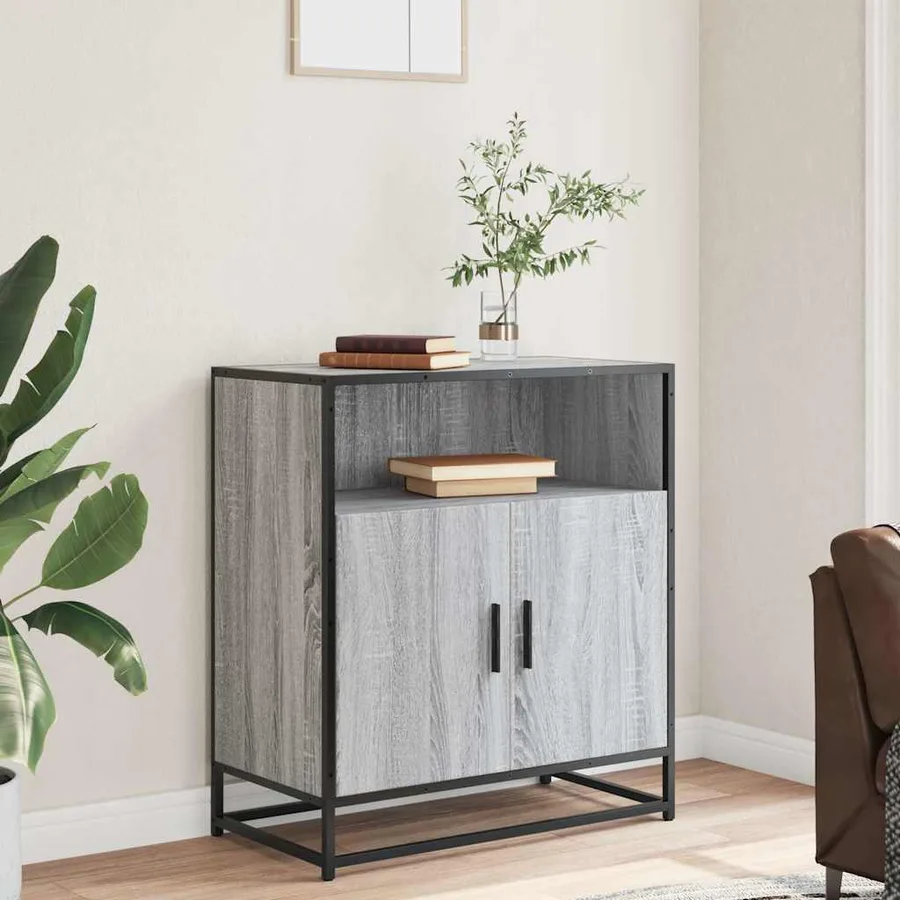 Buffet sonoma gris 68x35x76 cm bois d'ingénierie - 3