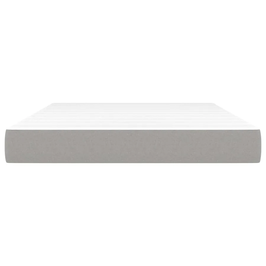 Matelas de lit à ressorts ensachés fermeté moyenne Gris clair 140x200x20 cm - 3