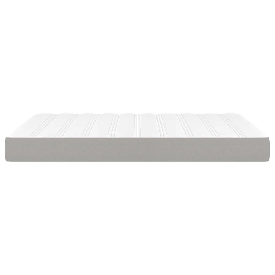 Matelas de lit à ressorts ensachés fermeté moyenne Gris clair 140x200x20 cm - 4