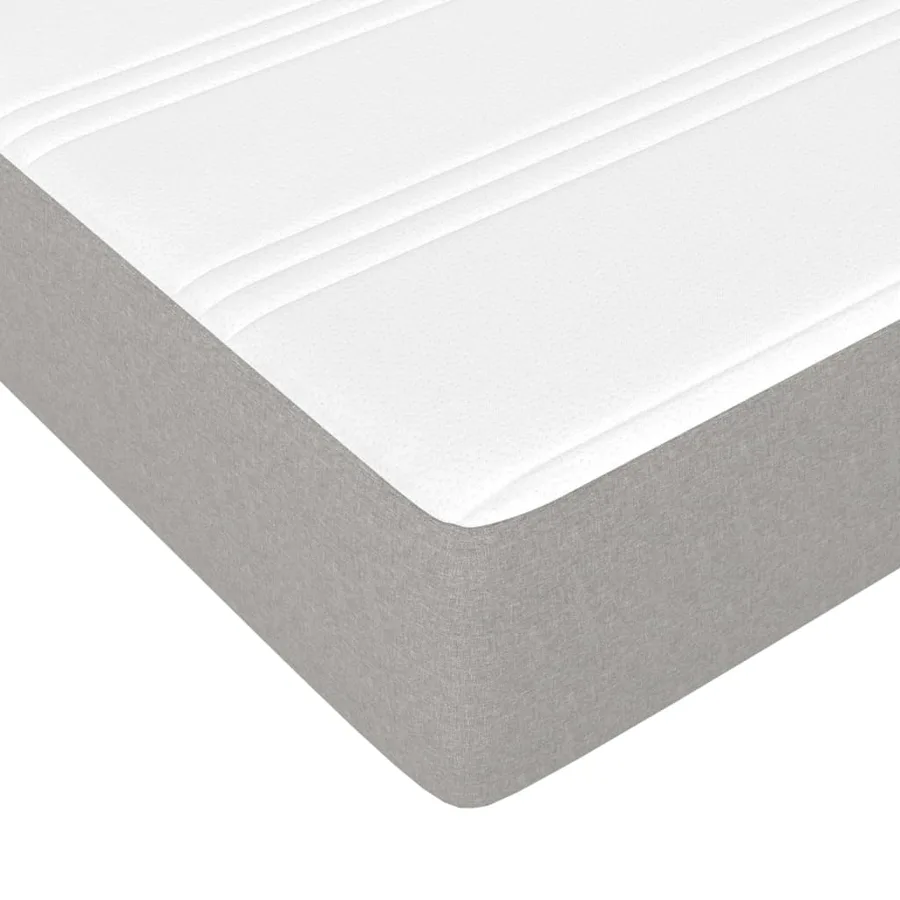 Matelas de lit à ressorts ensachés fermeté moyenne Gris clair 140x200x20 cm - 5