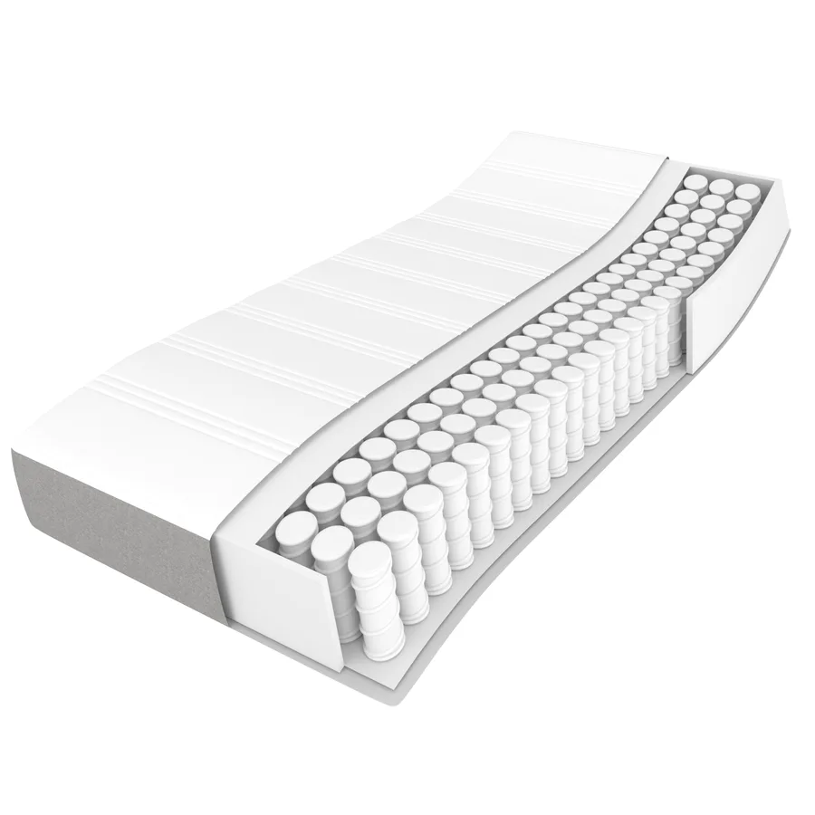 Matelas de lit à ressorts ensachés fermeté moyenne Gris clair 140x200x20 cm - 8
