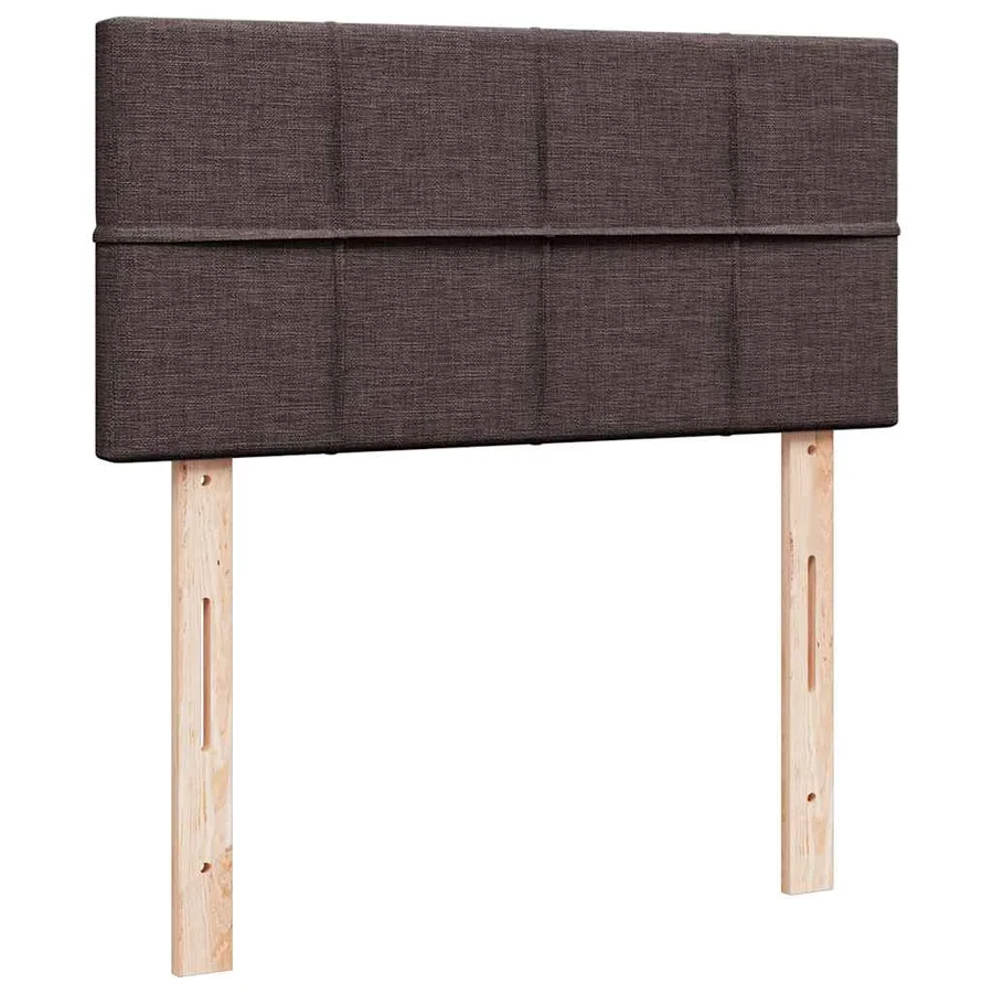 Cadre de lit ottoman avec matelas marron foncé 80x200 cm tissu - 9