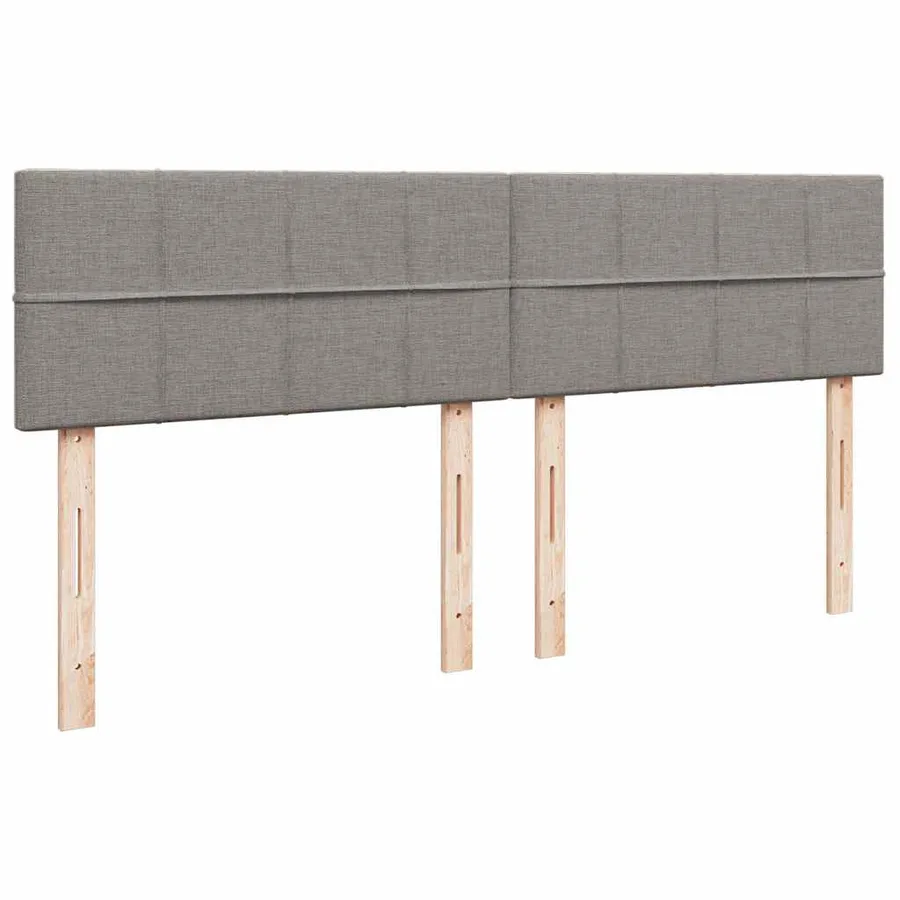 Cadre de lit ottoman avec matelas taupe 160x200 cm tissu - 10