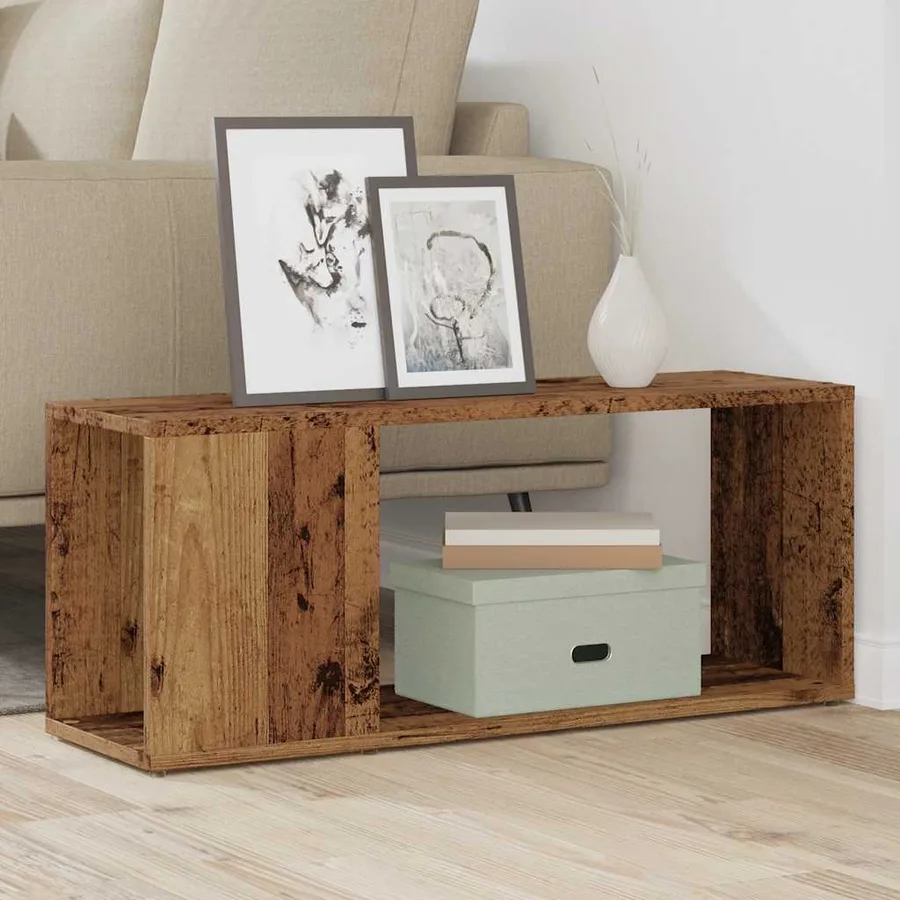 Meuble TV vieux bois 80x24x32cm bois d'ingénierie - 3