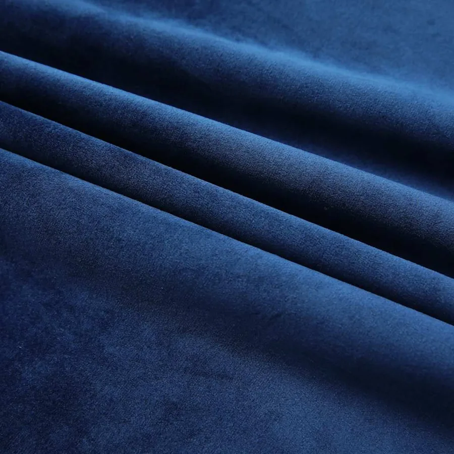 Rideaux occultants et crochet 2pcs Velours Bleu foncé 140x175cm - 3