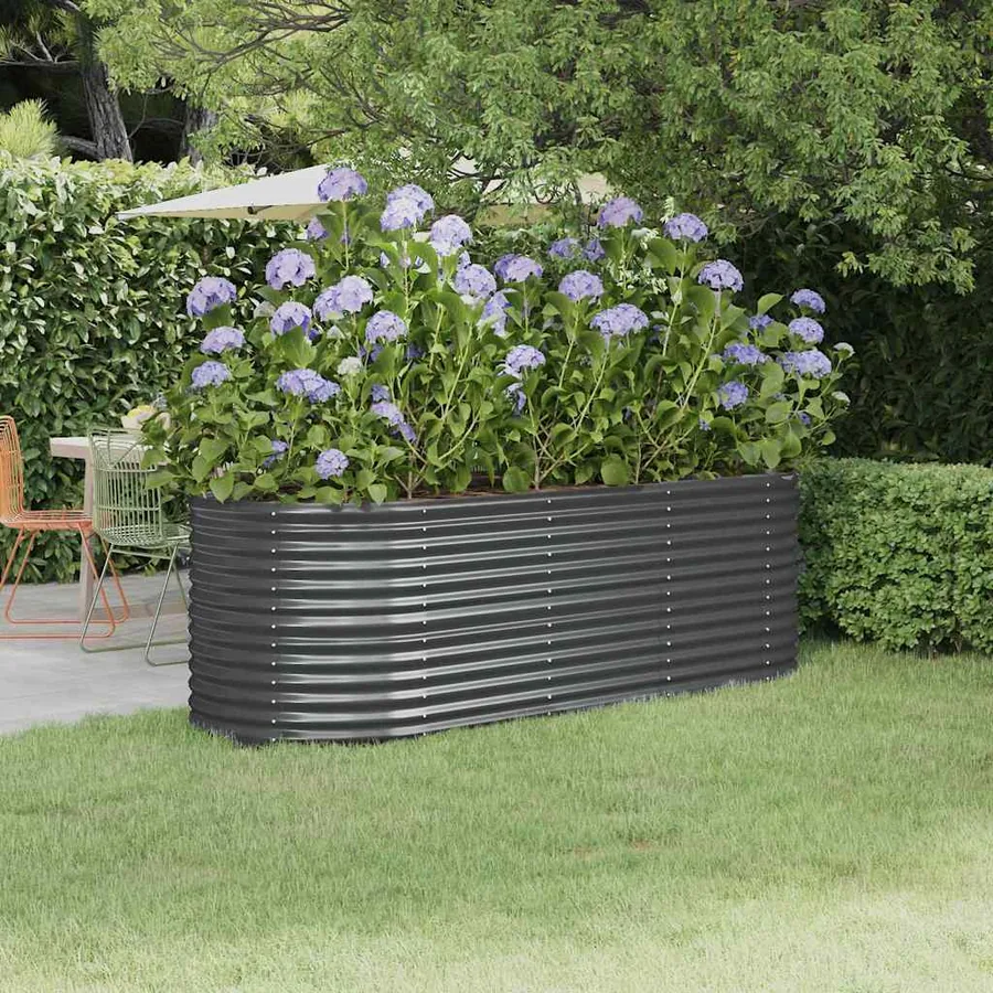 Garden raised bed Galvanised steel Anthracite