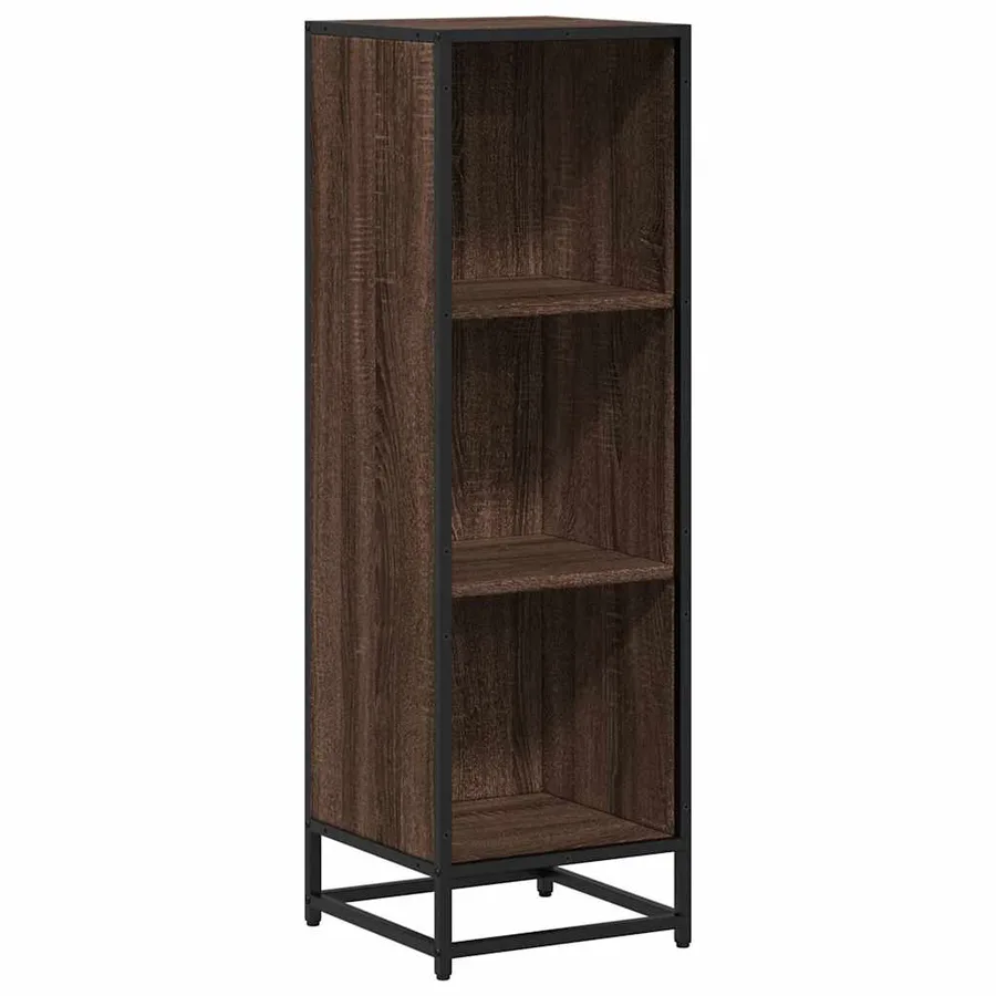 Bibliothèque chêne marron 33,5x33x107,5 cm bois d'ingénierie - 2