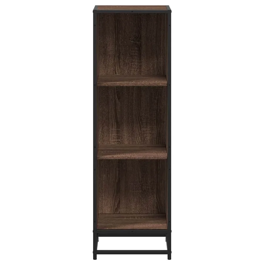 Bibliothèque chêne marron 33,5x33x107,5 cm bois d'ingénierie - 4