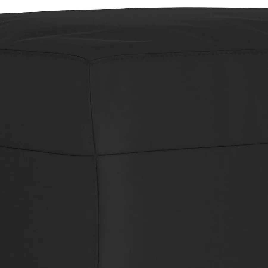 Ensemble de canapés 3 pcs avec coussins Noir Tissu microfibre - 8